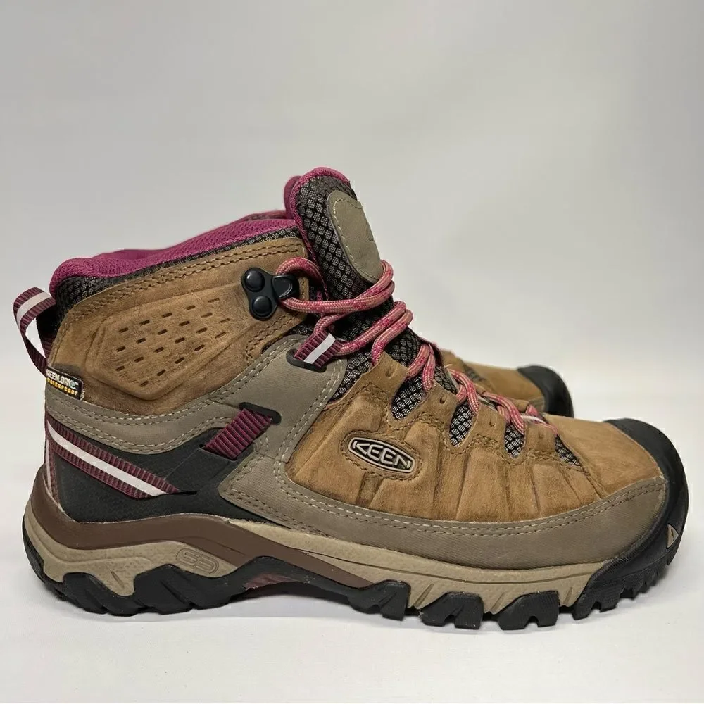KEEN Womens Targhee III Mid‎ Waterproof Hiking Boots in Weiss/Boysenberry 7.5